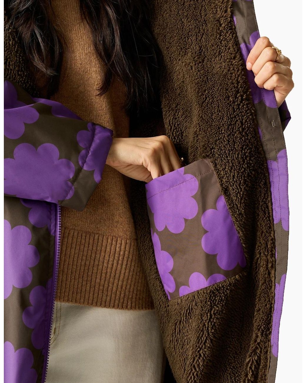 Regatta Purple Ladies Orla Kiely Sun Daisy Changing Robe