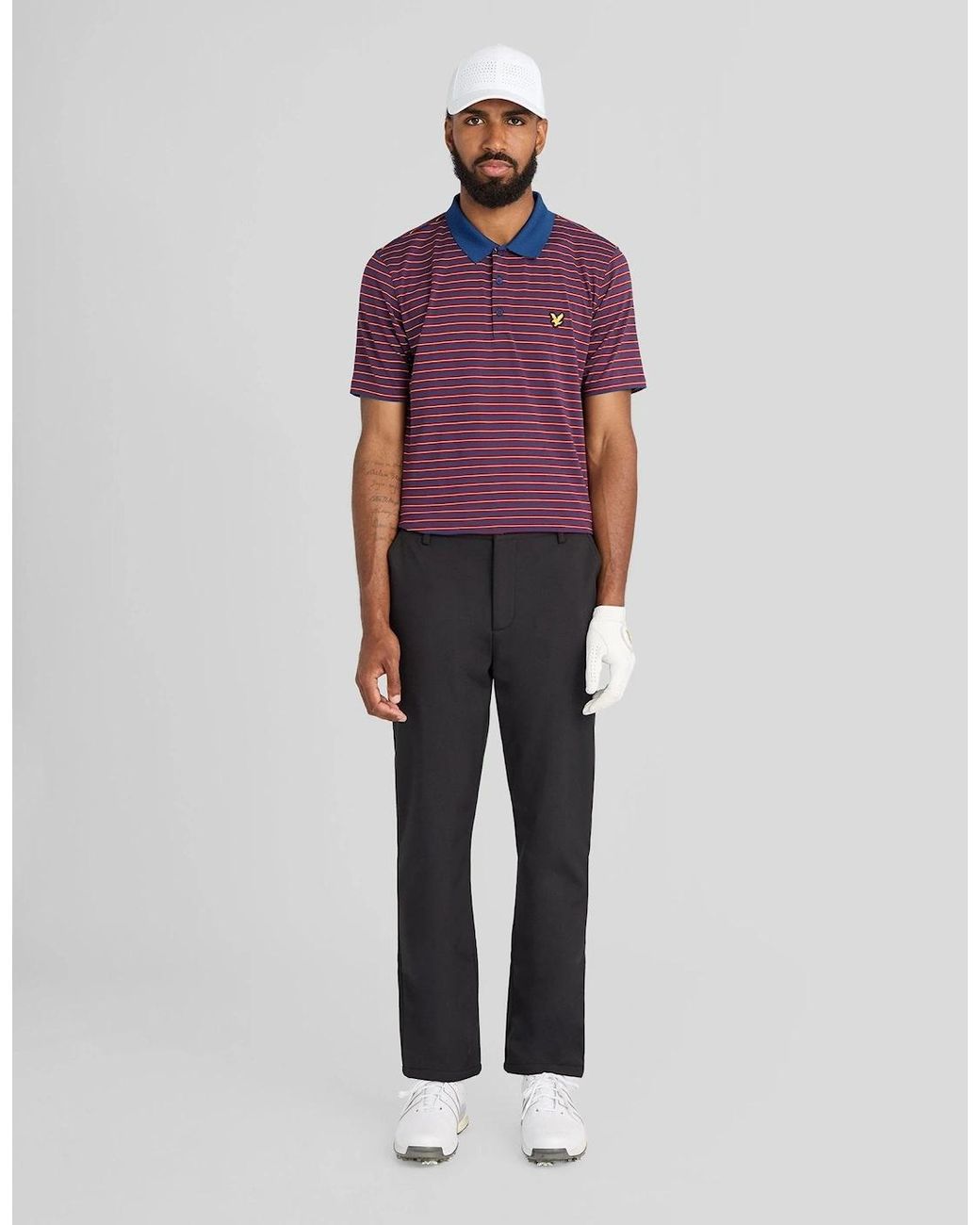 Lyle & Scott Purple Stripe Polo Shirt for men