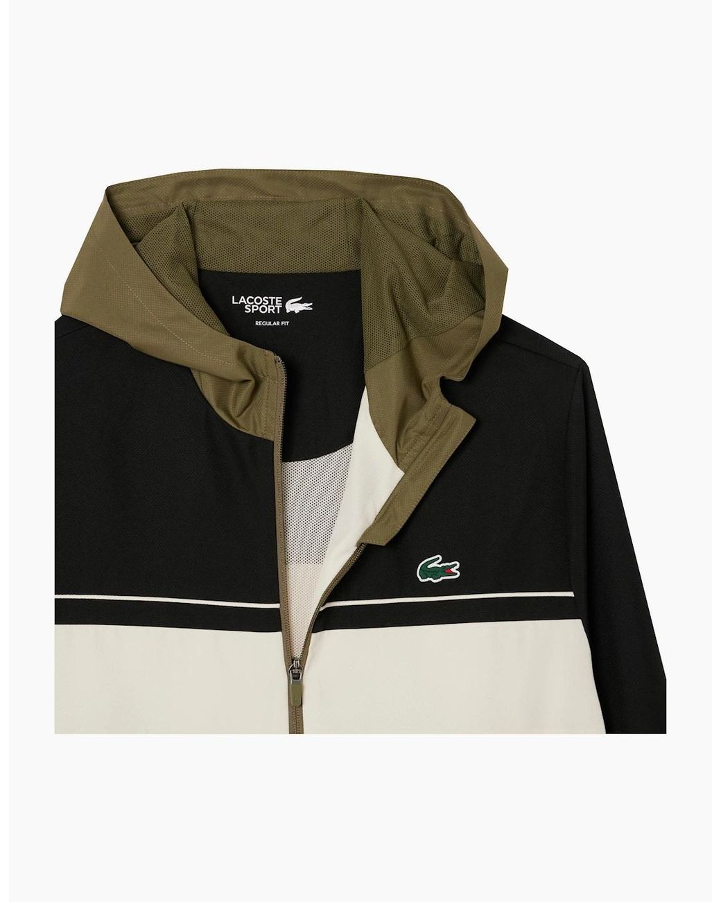 Lacoste Multicolor And Khaki Colour Block Tracksuit for men