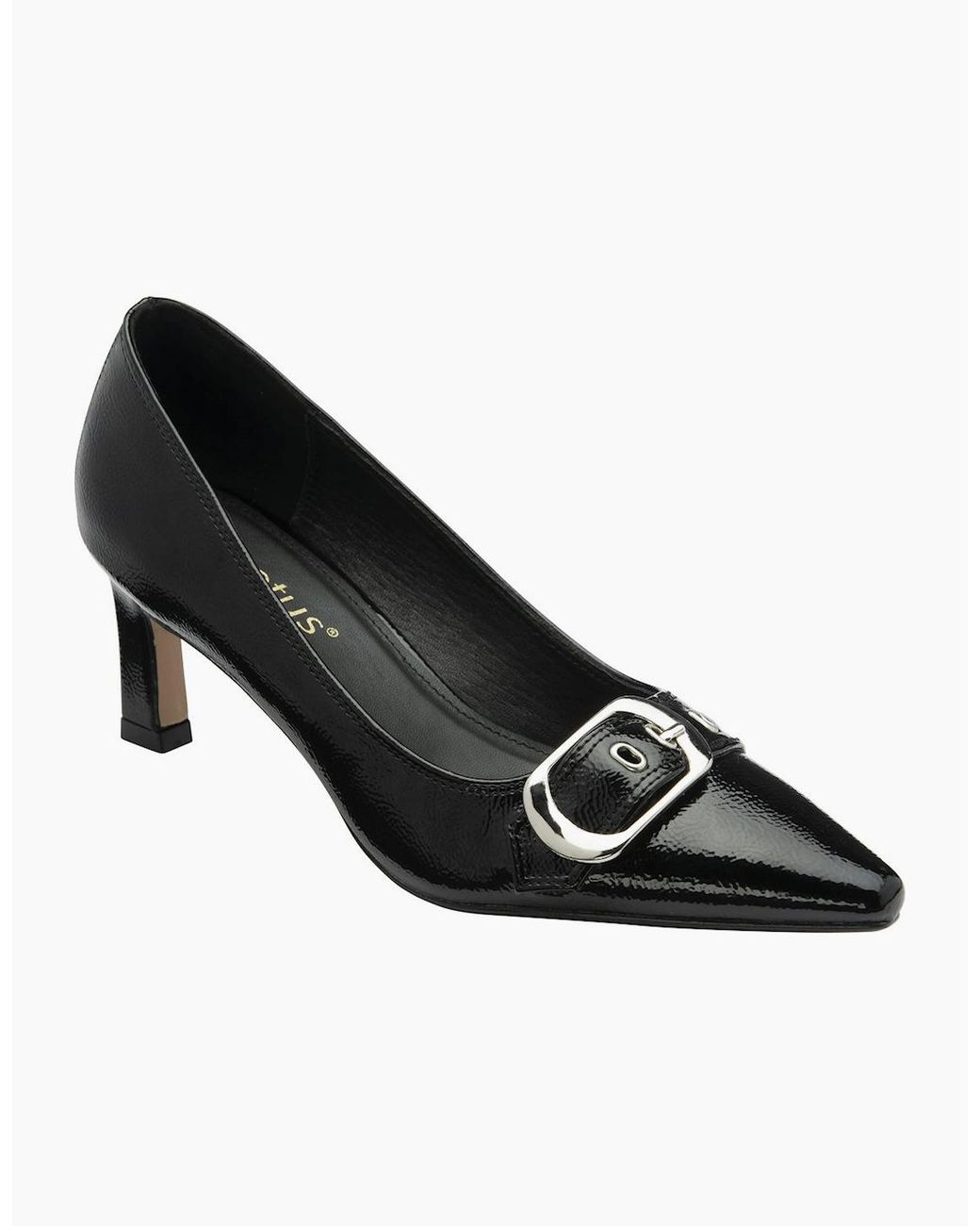 Lotus Black Lystra Court Shoes