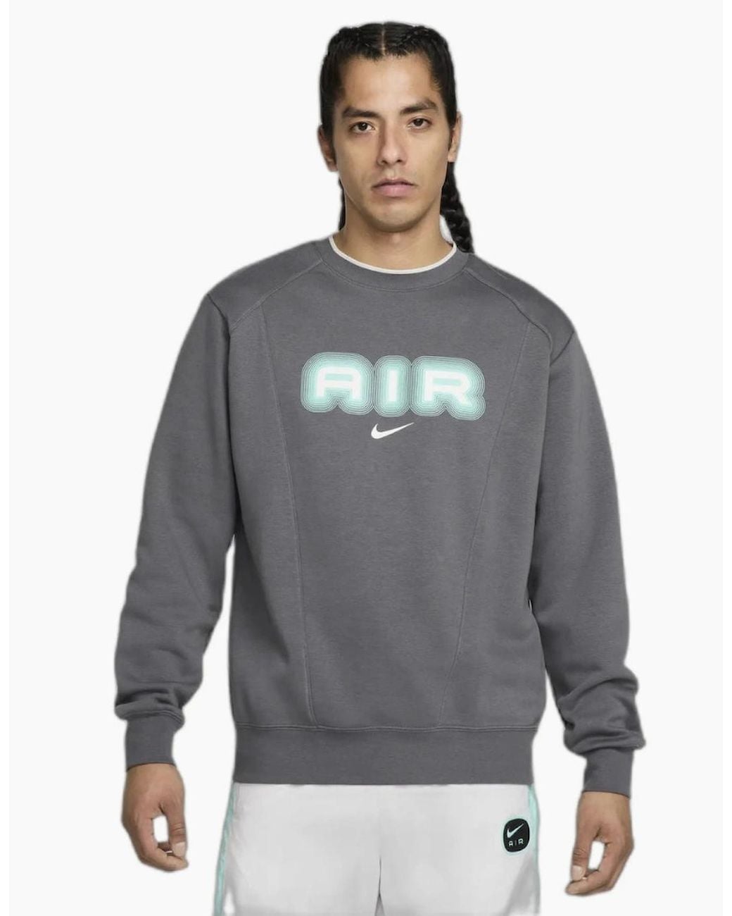 Nike Blue Air Crew Neck Fleece Sweatshirt for men