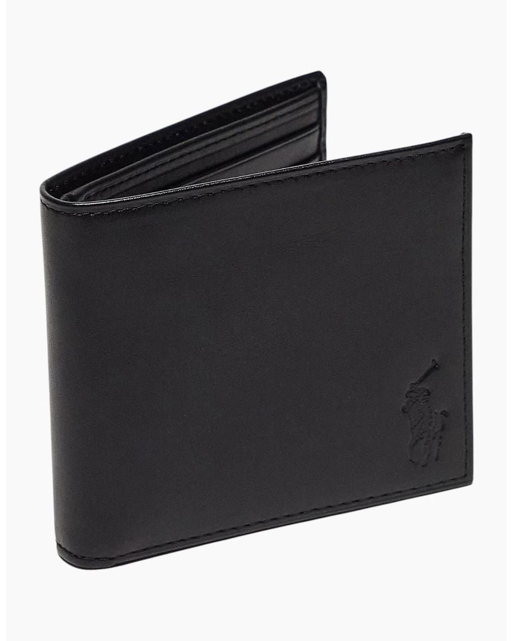 Polo Ralph Lauren Blue Ralph Lauren Wallet Gift Set Box Leather Bifold Credit Card Holder for men