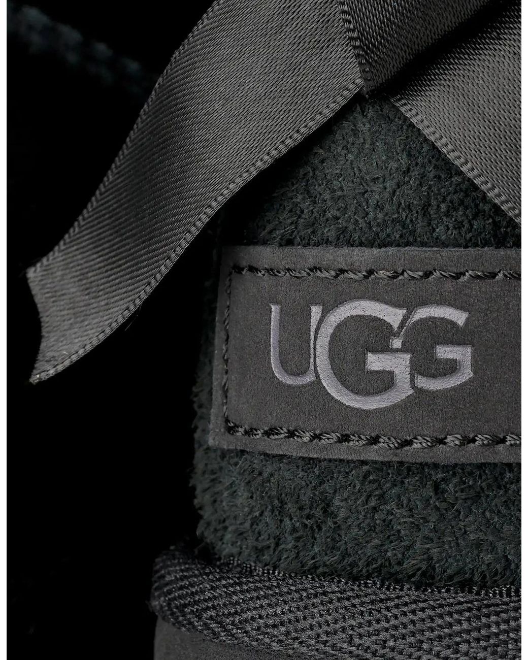 Ugg Black Ultra Mini Bailey Bow