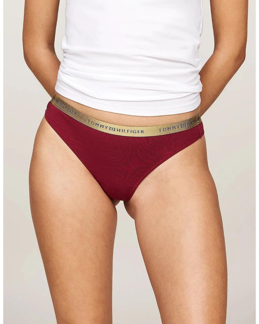 Tommy Hilfiger White Gift Underwear 5 Pack Thongs Multicoloured