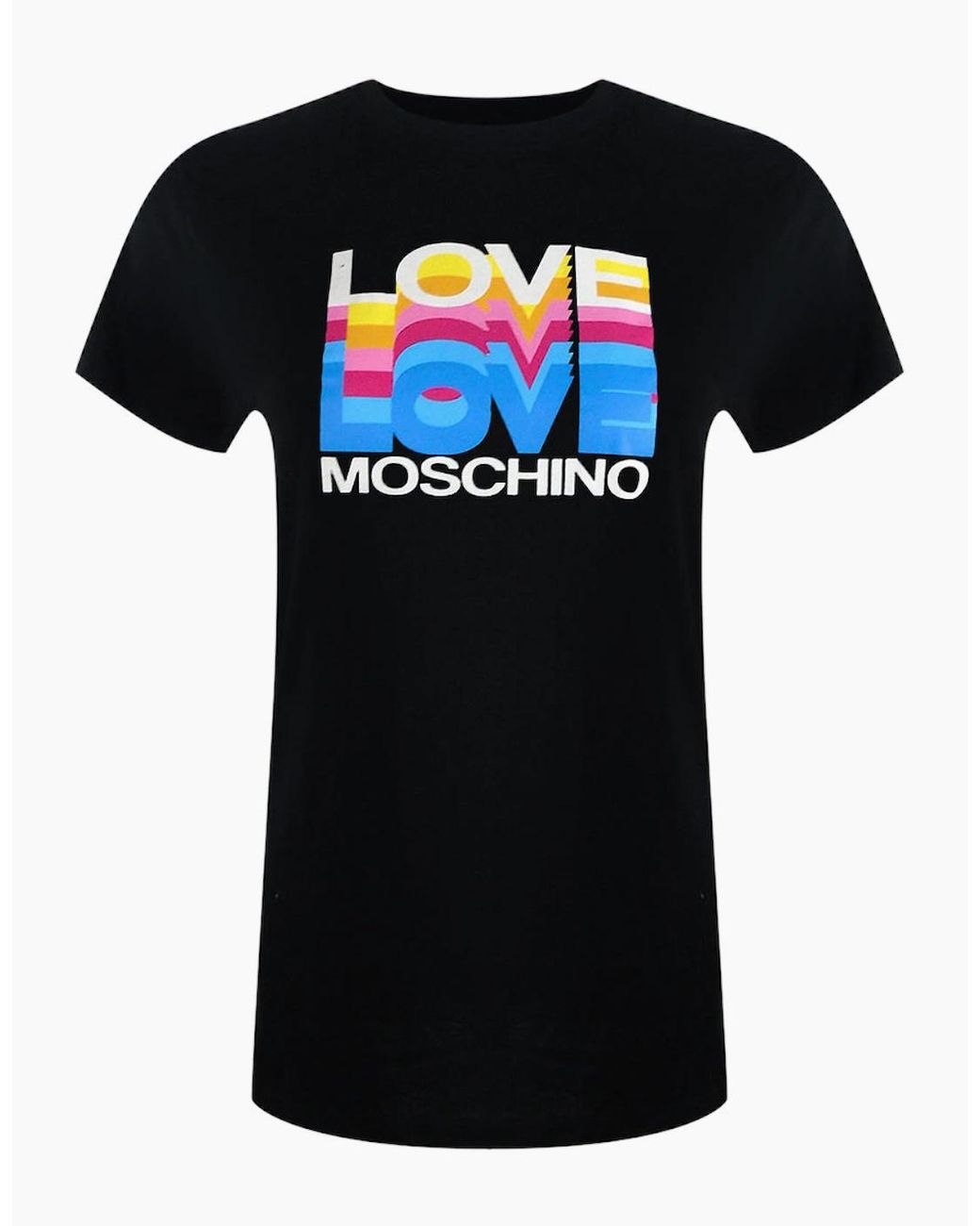 Love Moschino Black Layered Logo T-Shirt