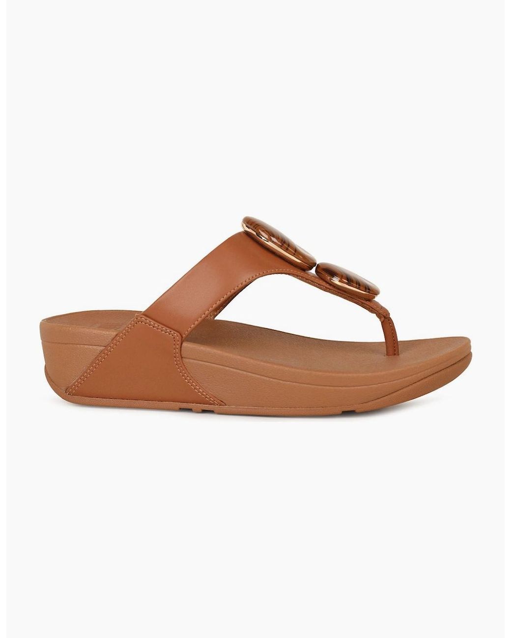 Fitflop Brown Lulu Marbled Stone Sandals