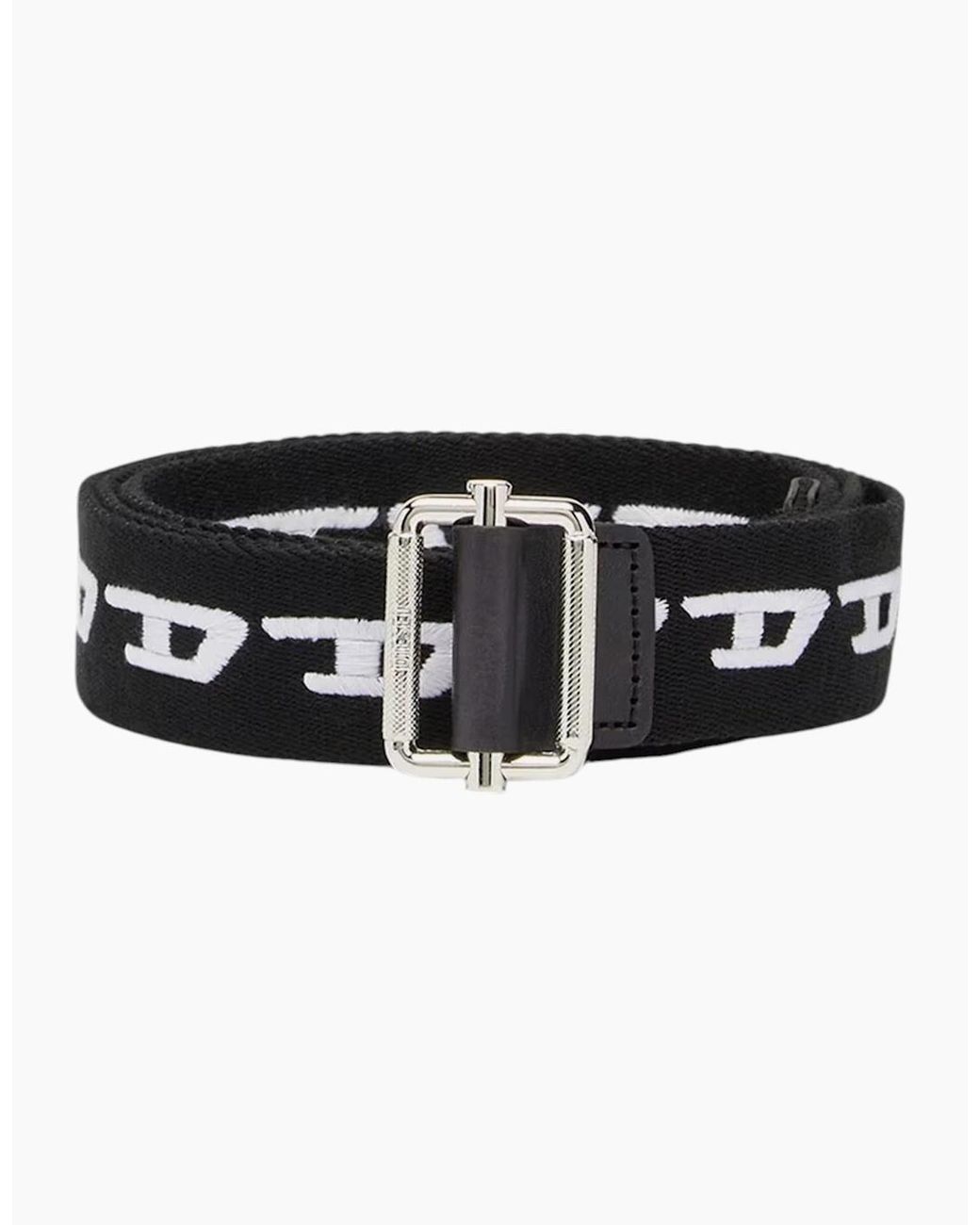 DIESEL Black B-Didi Belts For Jeans Metal Buckle Woven Work Waist Belt New for men