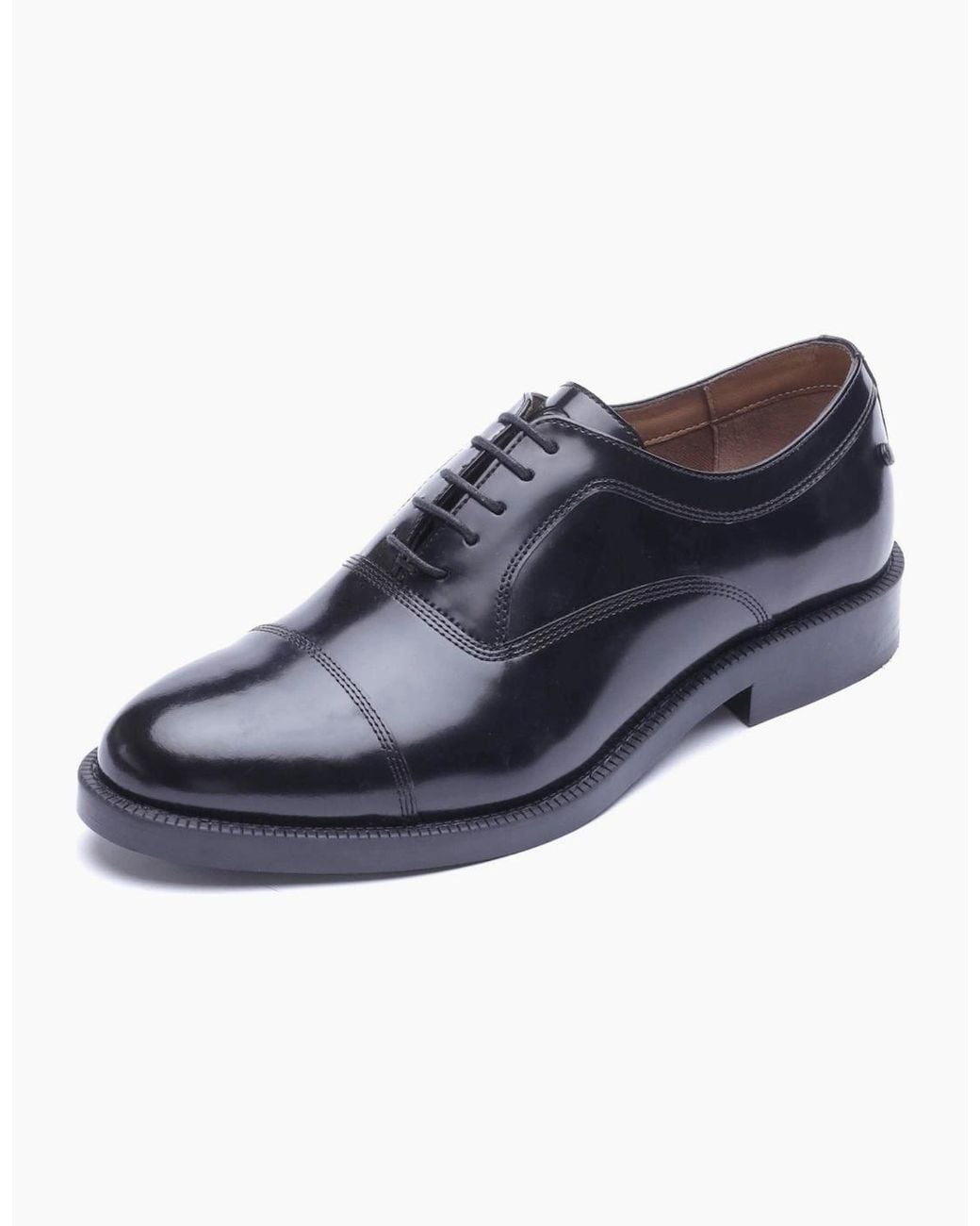Base London Blue London Roma Leather Oxford Shoes for men