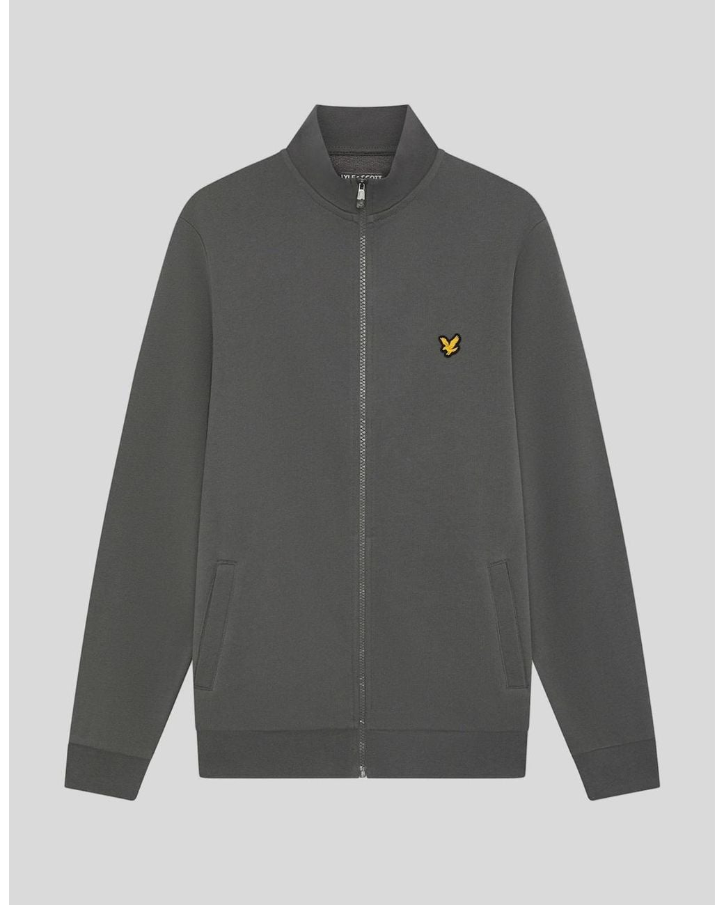 Lyle & Scott Gray Sports Loopback Cotton Track Top for men
