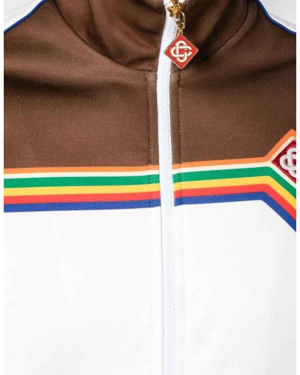 Casablanca White Printed Tricot Track Top for men