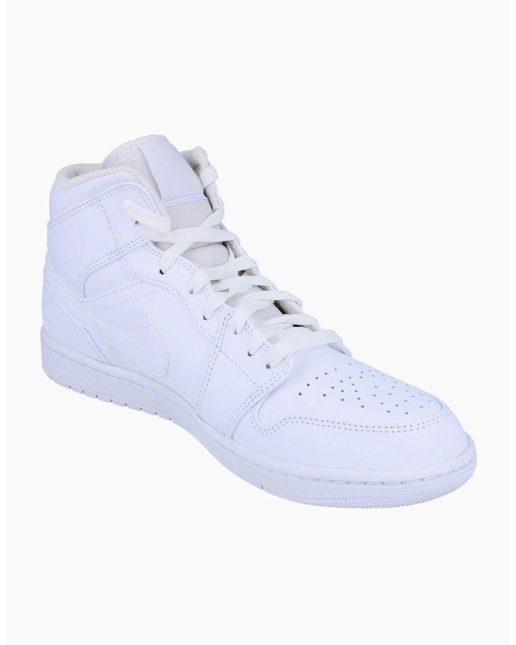 Nike Blue Air Jordan 1 Mid Hi Top Basketball Trainers 554724 136 for men