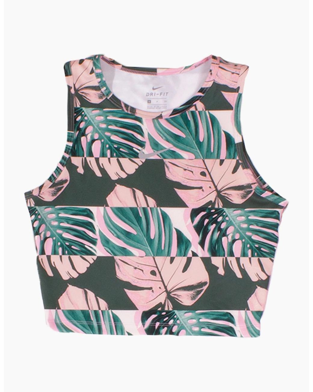 Nike Blue Tropical Crop Vest