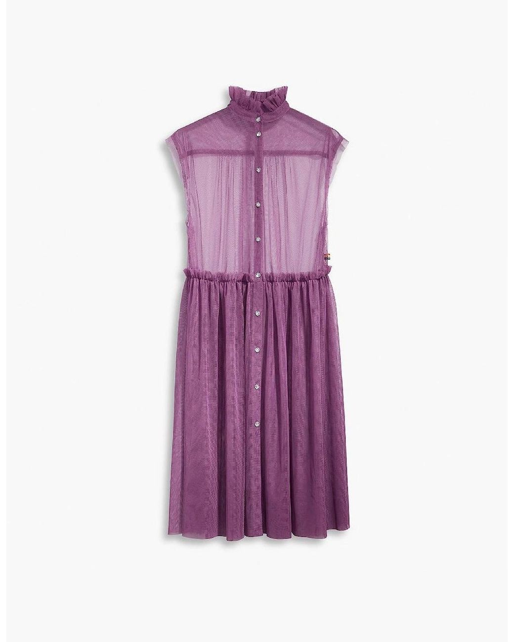 Levi's Purple Levi's Radical Mock Neck Sleeveless Midi Dress