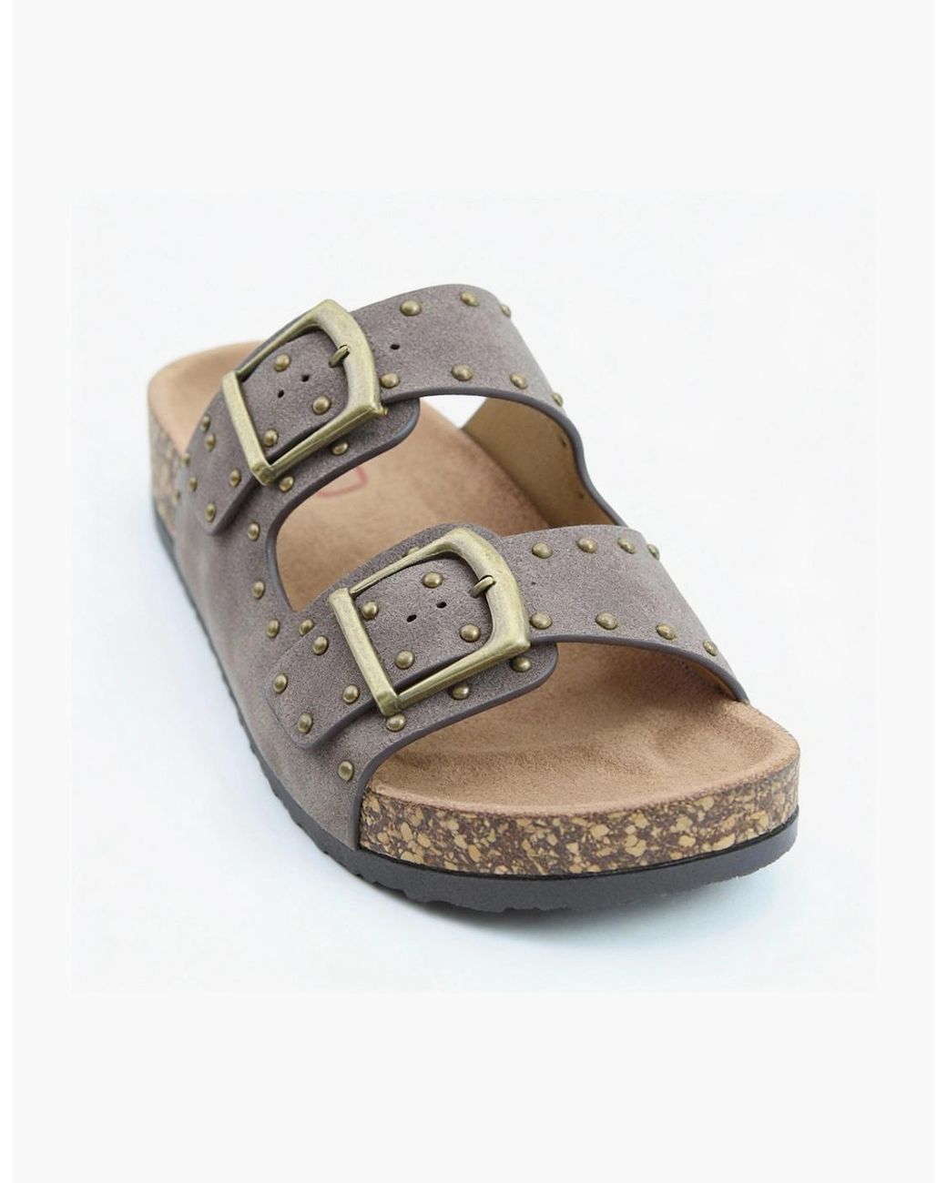 Heavenly Feet Brown Polly Mules Sandals Bark