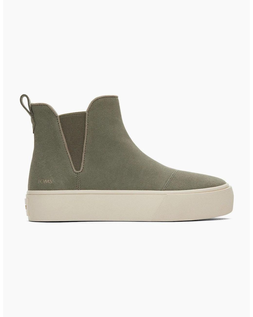 TOMS Green Fenix Platform Boots Vetiver