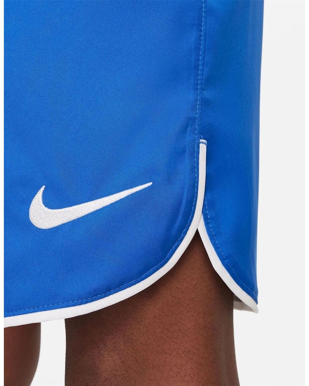 Nike Blue Laser V Athletic Shorts With Notch Hem