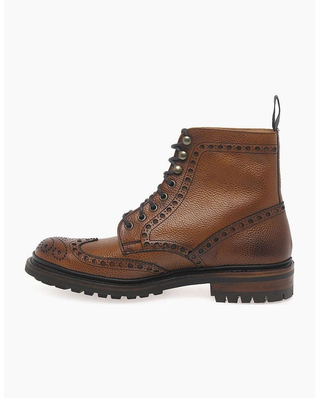 Cheaney Brown Tweed Formal Lace Up Boots for men