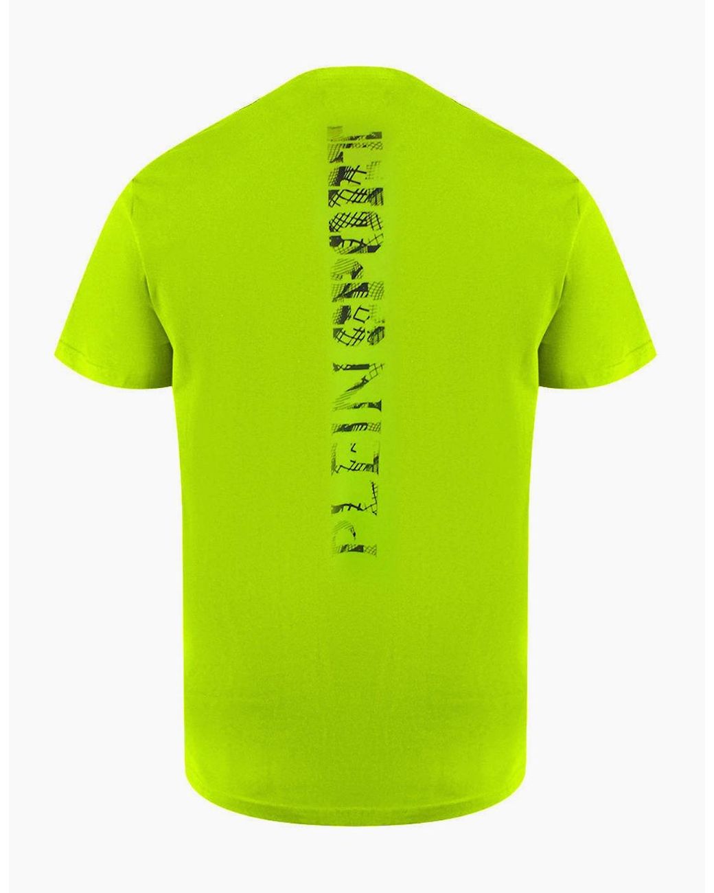 Philipp Plein Yellow Plein Sport Scratch Logo Fluo T-Shirt