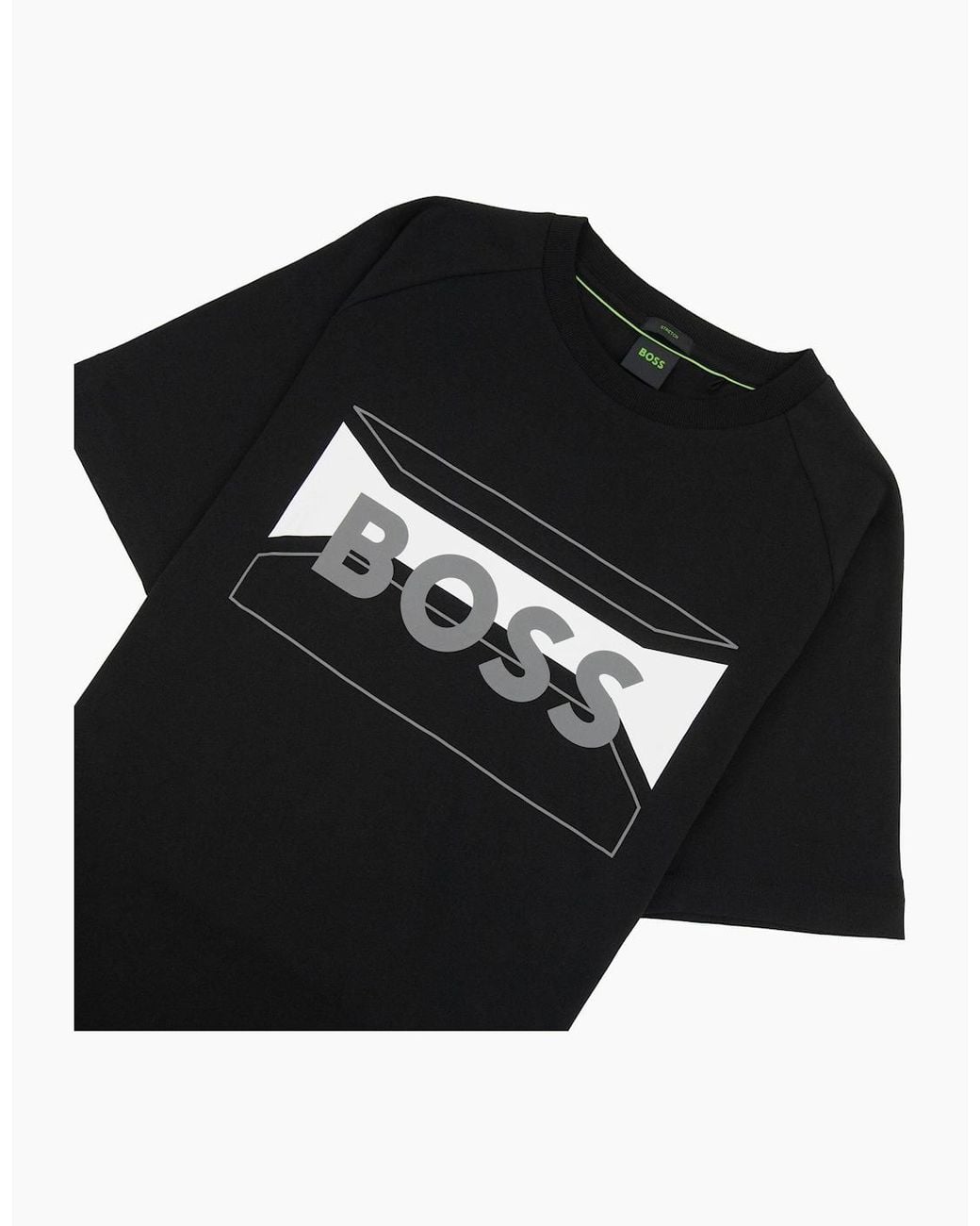 Boss Black Tee 2 Artwork Logo T Shirt 001 for men