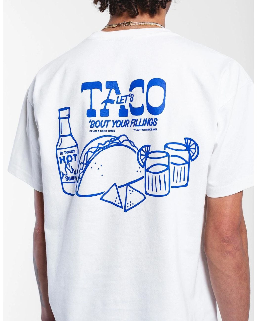 Dr. Denim White Trooper T-Shirt for men