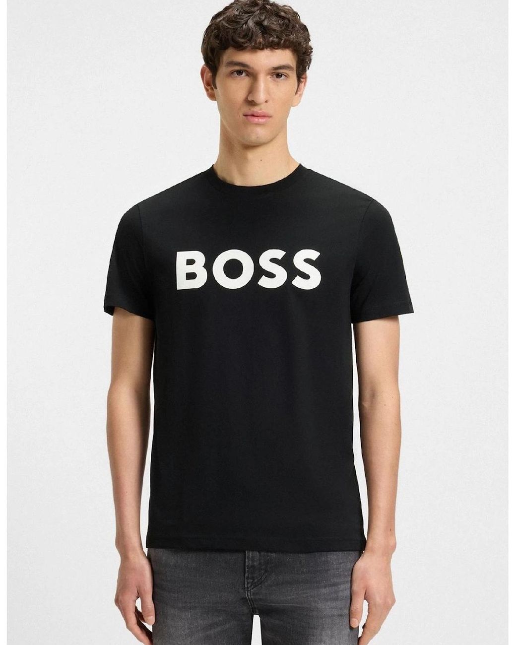 Boss Black Thinking 1 T-Shirt, Signature Logo for men