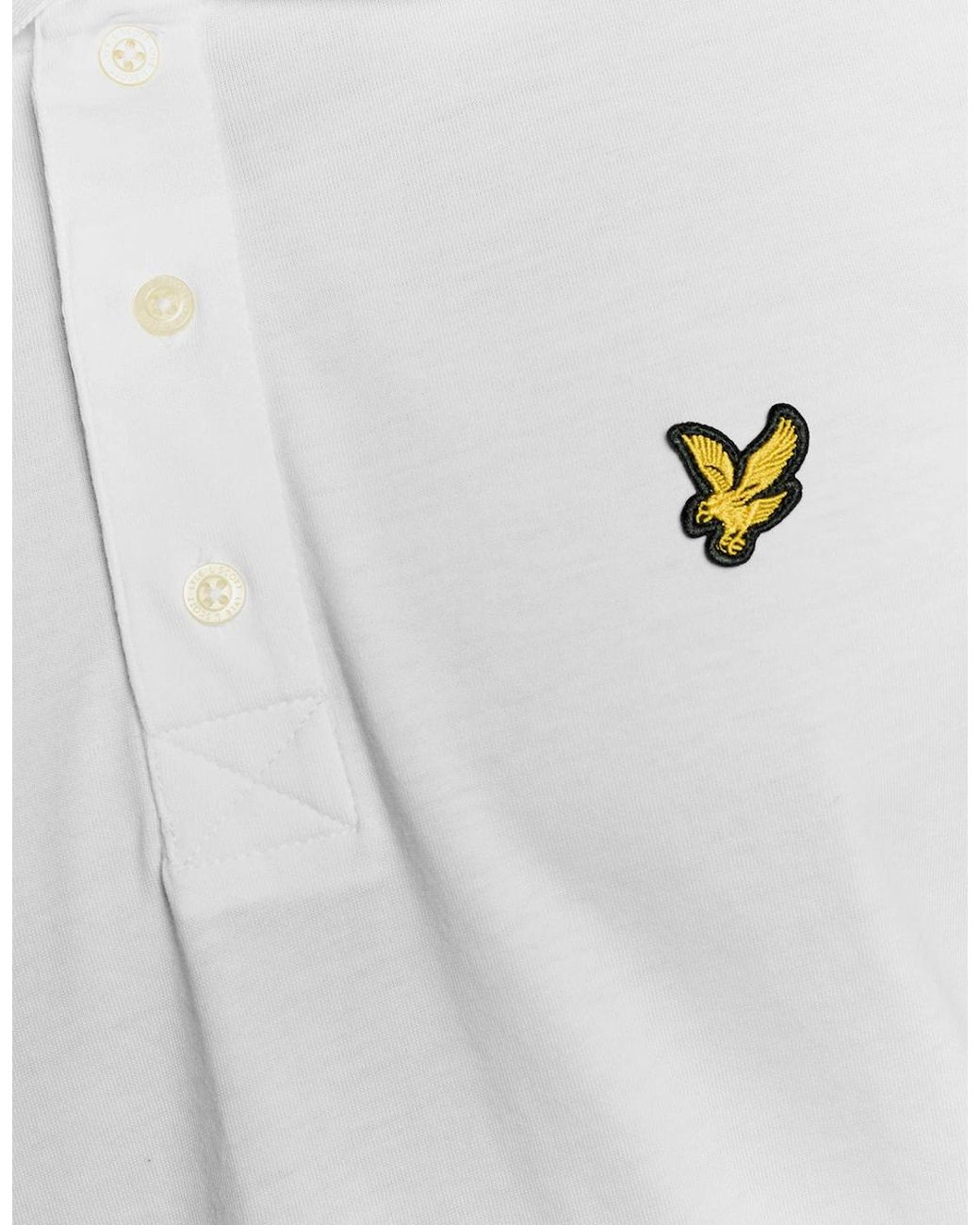 Lyle & Scott White Cotton Jersey Polo Shirt for men