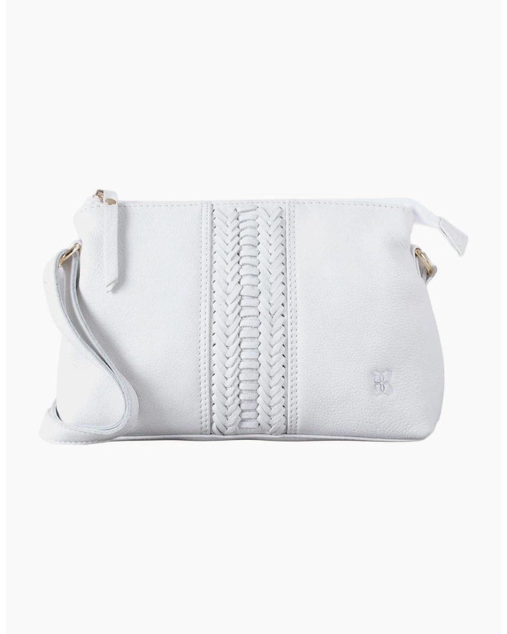 Lakeland Leather White Eden Crossbody Bag