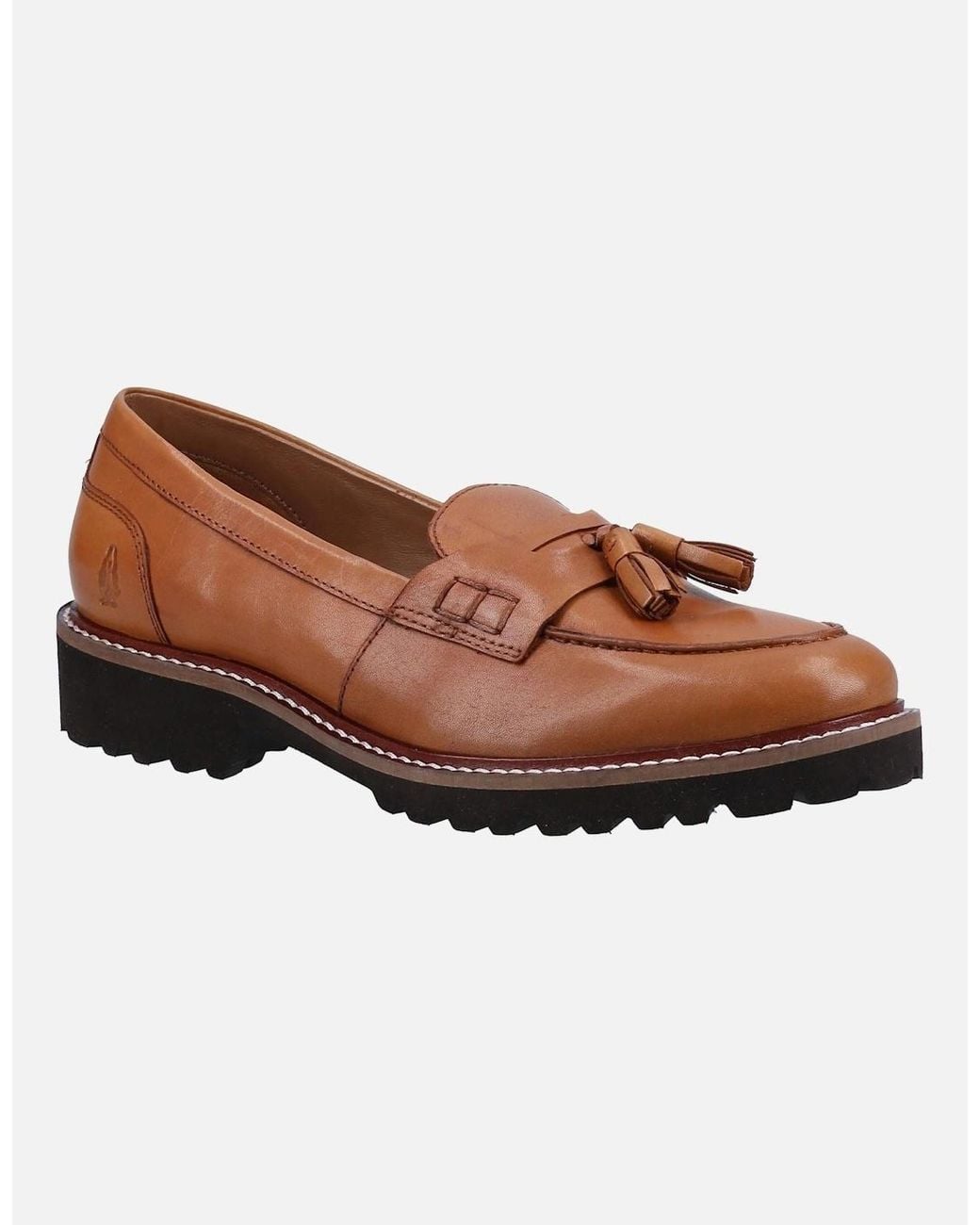 Hush Puppies Brown Ginny Leather Tan Loafers