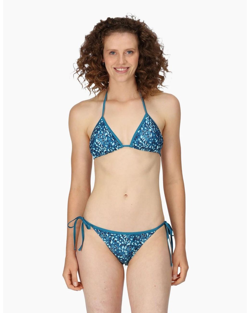 Regatta Blue Ladies Aceana Animal Print Bikini Top