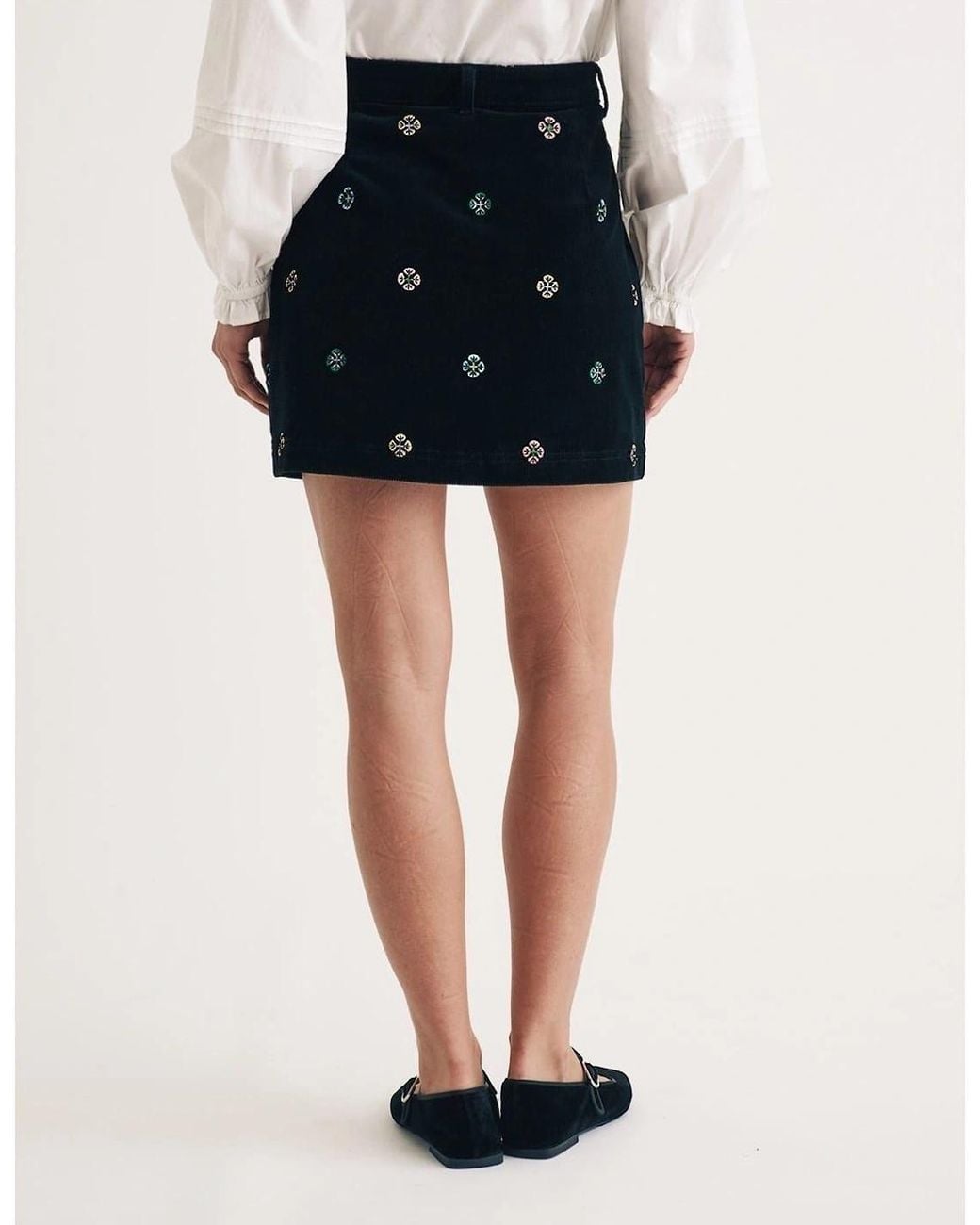 Nobody's Child Black Dalong Mini Floral Patterned A-Line Skirt