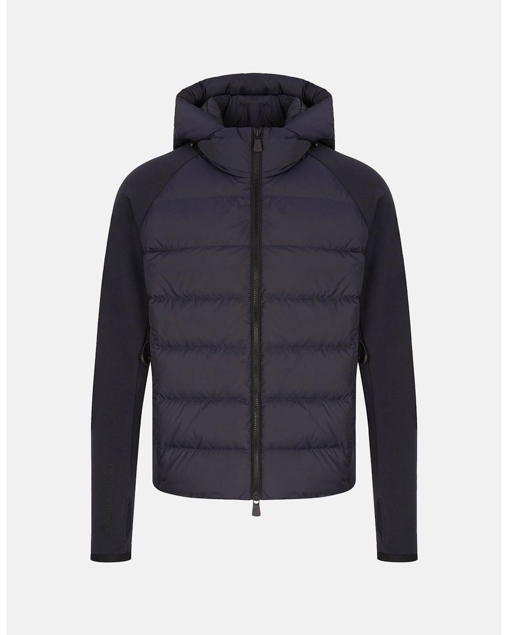 Moncler Blue Hybrid Zip Hooded Cardigan for men