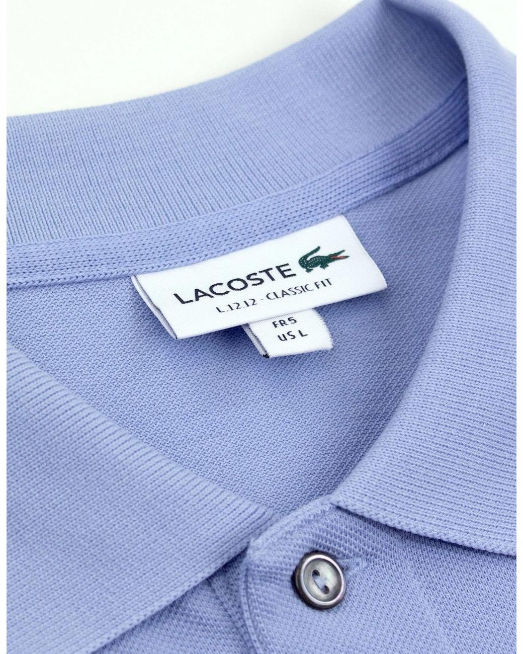 Lacoste Blue Classic Fit L.12.12 Original Polo Shirt Light for men