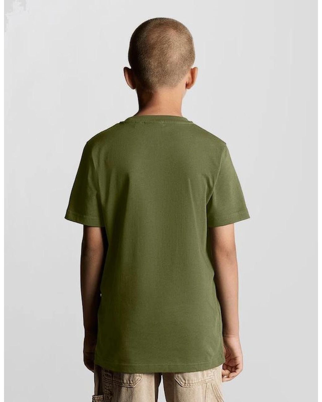 Lyle & Scott Green Embossed Eagle T-Shirt for men