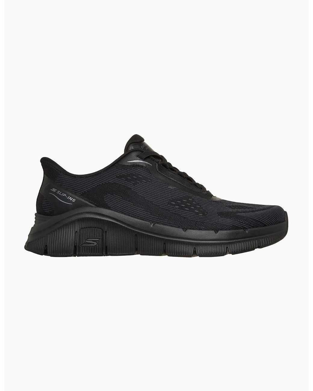 Skechers Black Relaxed Fit Flex Zayder Textile Mesh/Synthetic Trainers for men