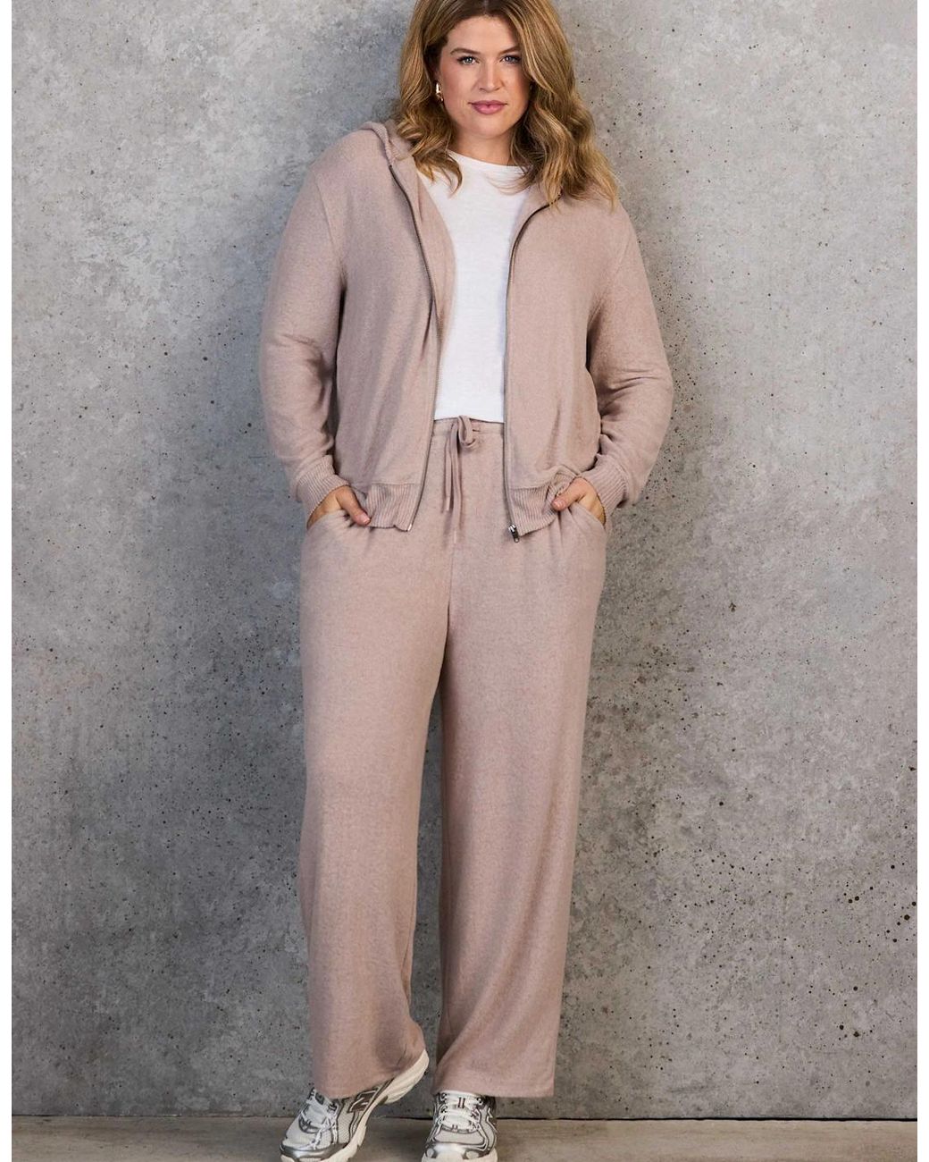 Live Unlimited London Natural Oatmeal Supersoft Trouser