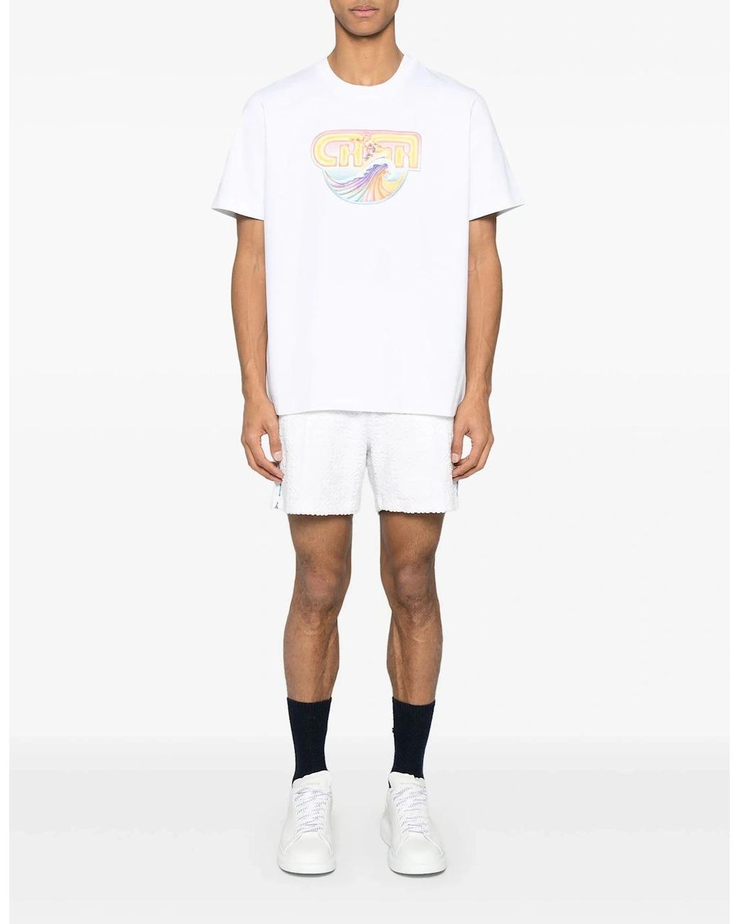 Casablanca White Casa Surf Printed T-Shirt for men
