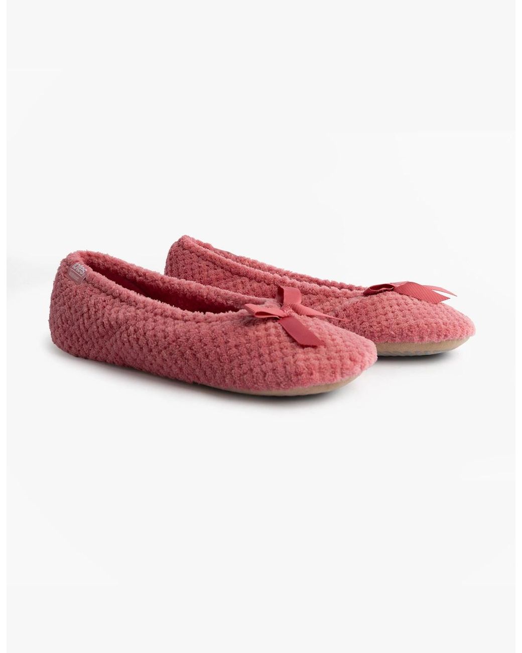 Totes Pink Popcorn Ballet Ballerina Slippers Bright