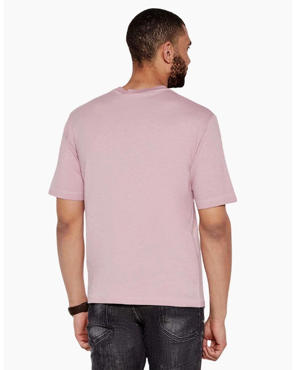 DSquared² Pink Best Fade Loose Fit Cartoon Logo T-Shirt Dusty Antic Rose for men
