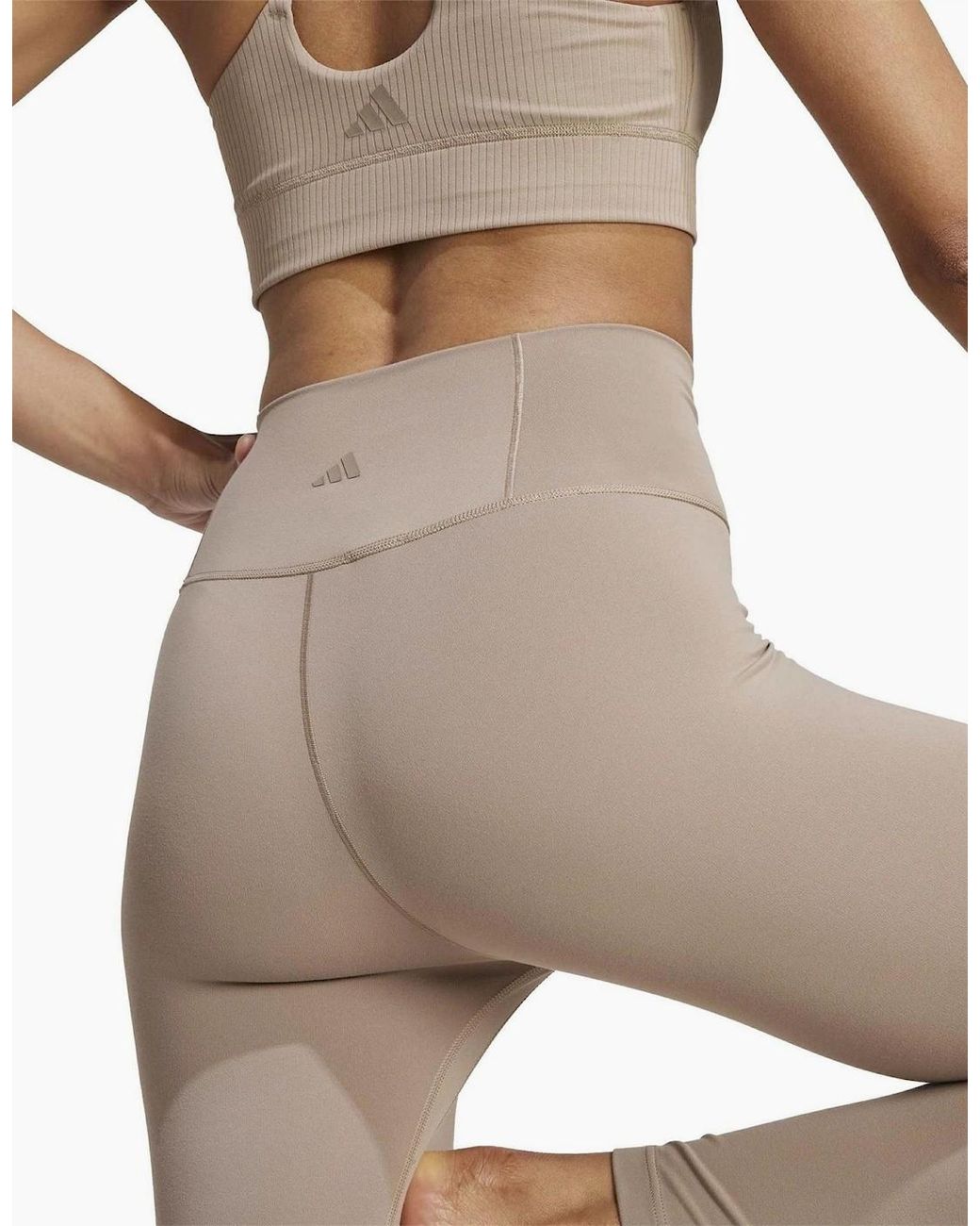 Adidas Natural All Me Aeroready 7 8 Slim Fit High Waisted Leggings