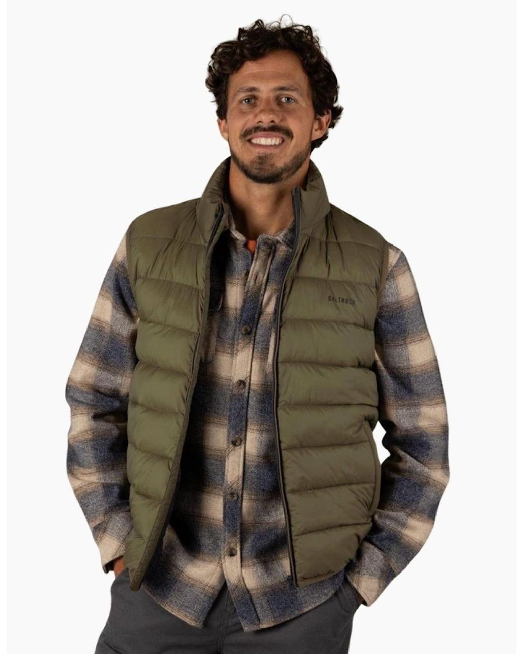 Saltrock Brown Resin Padded Gilet for men