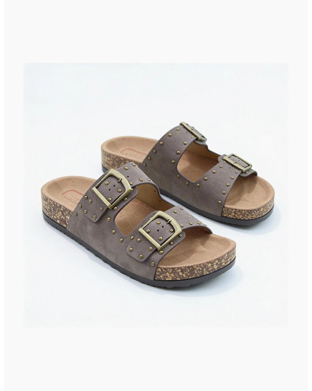 Heavenly Feet Brown Polly Mules Sandals Bark