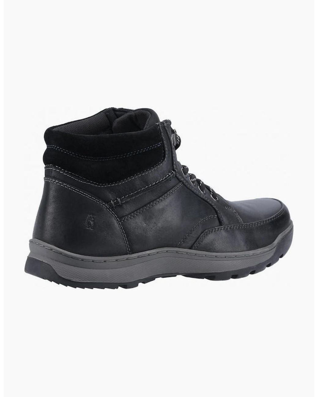 Hush Puppies Black Grover Waxy Nubuck Ankle Boots for men
