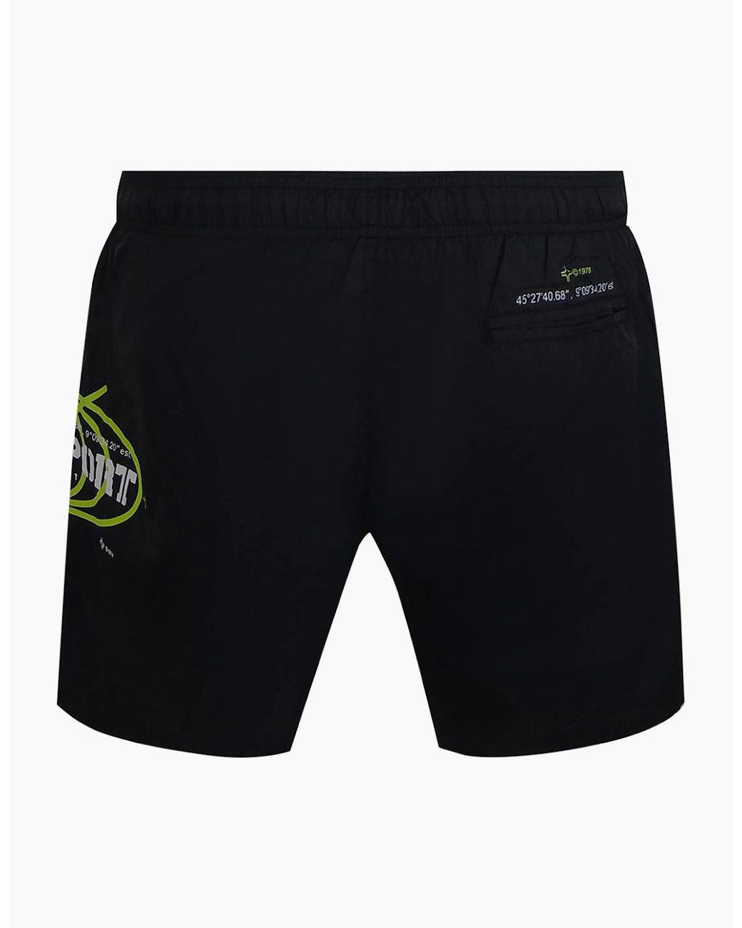 Philipp Plein Black Plein Sport Geo Logo Swim Shorts for men