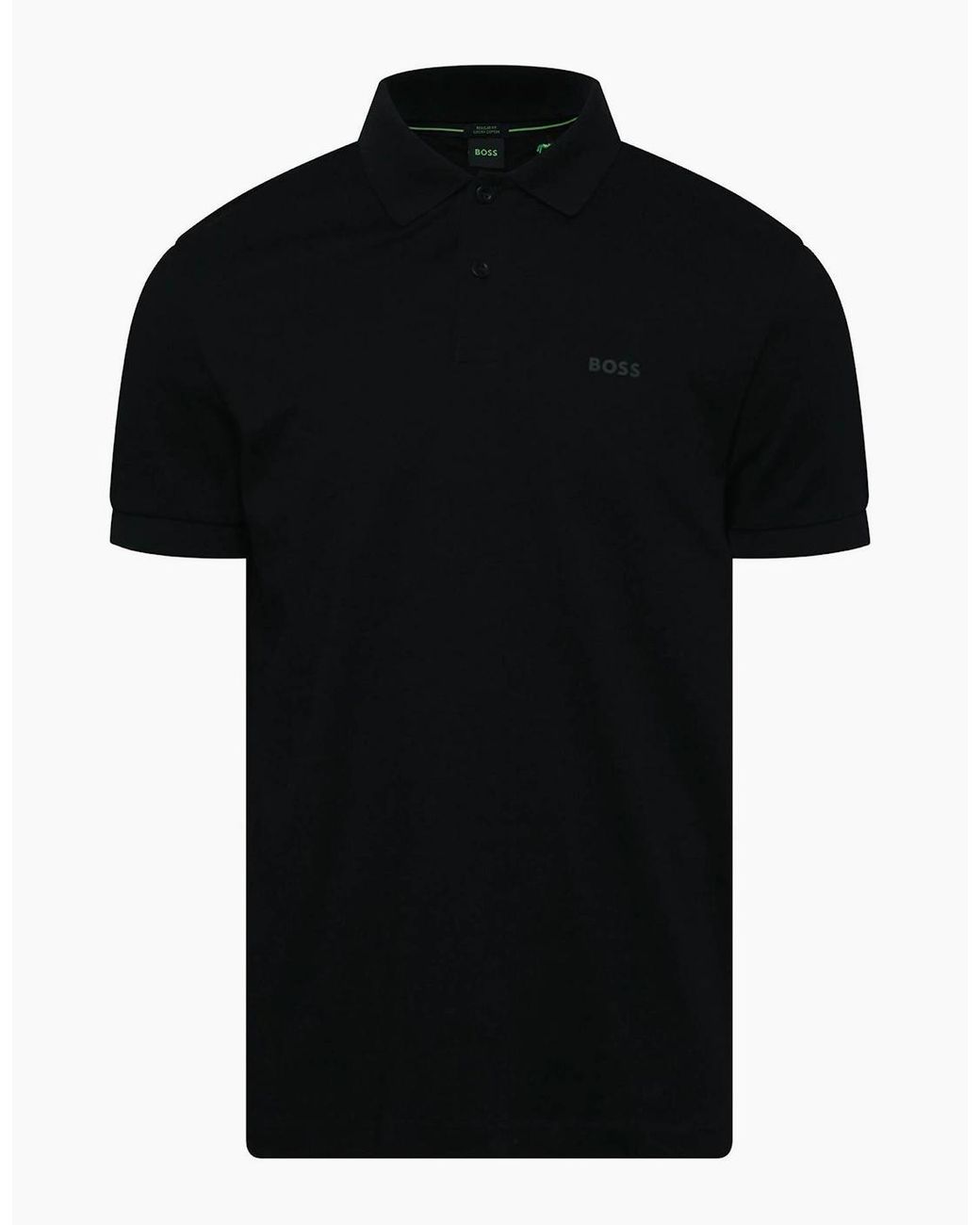 Boss Black Wordmark Collared Neck Short Sleeve Polo Shirt for men