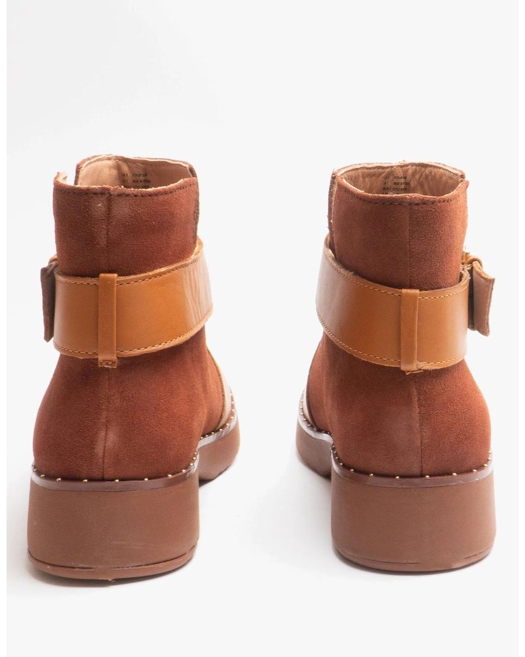 Fitflop Brown Athena Flower Stud Leather Ankle Boots Light Tan