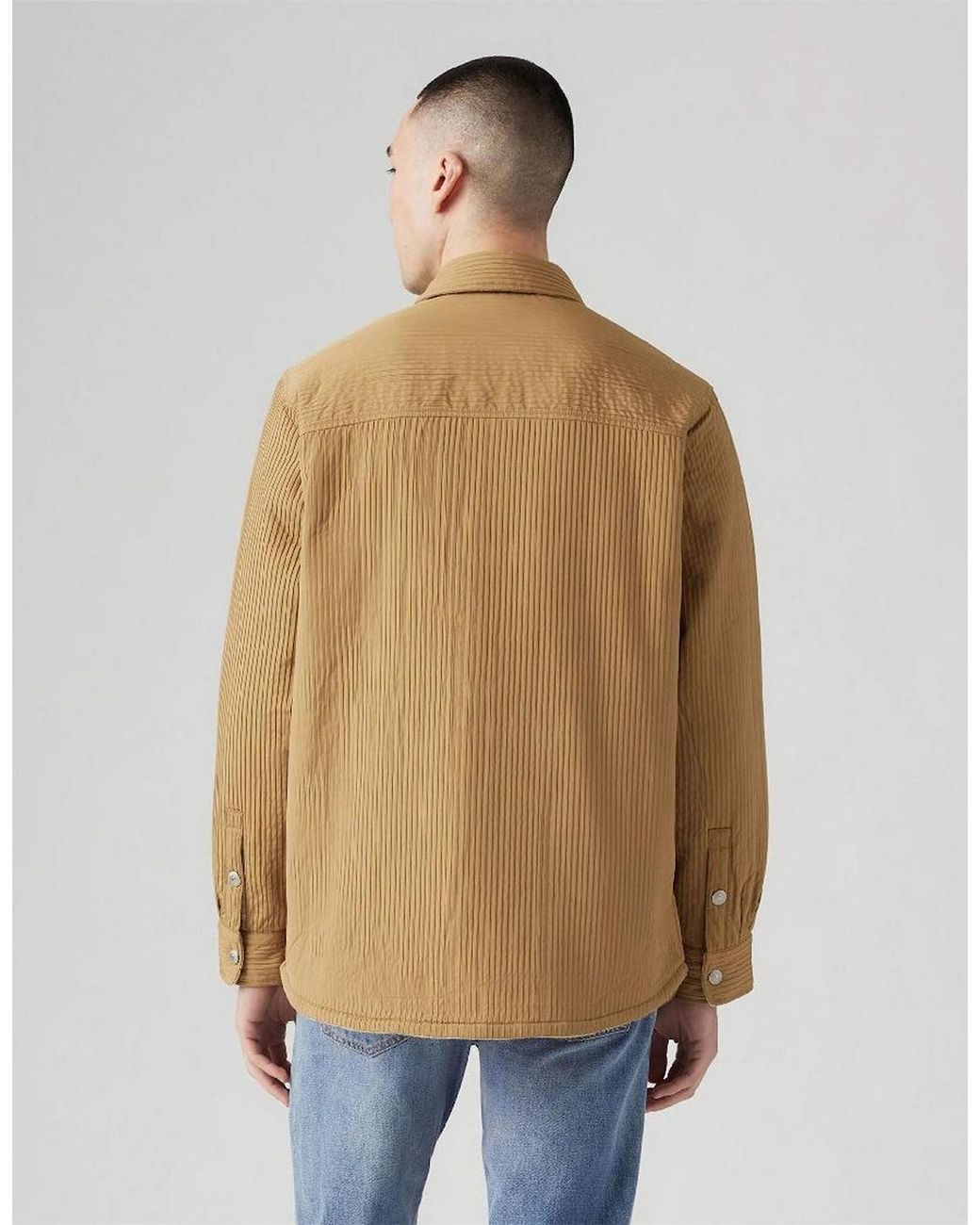 Levi's Natural Levi's Bryant Snap Button Solid Patterned Overshirt for men