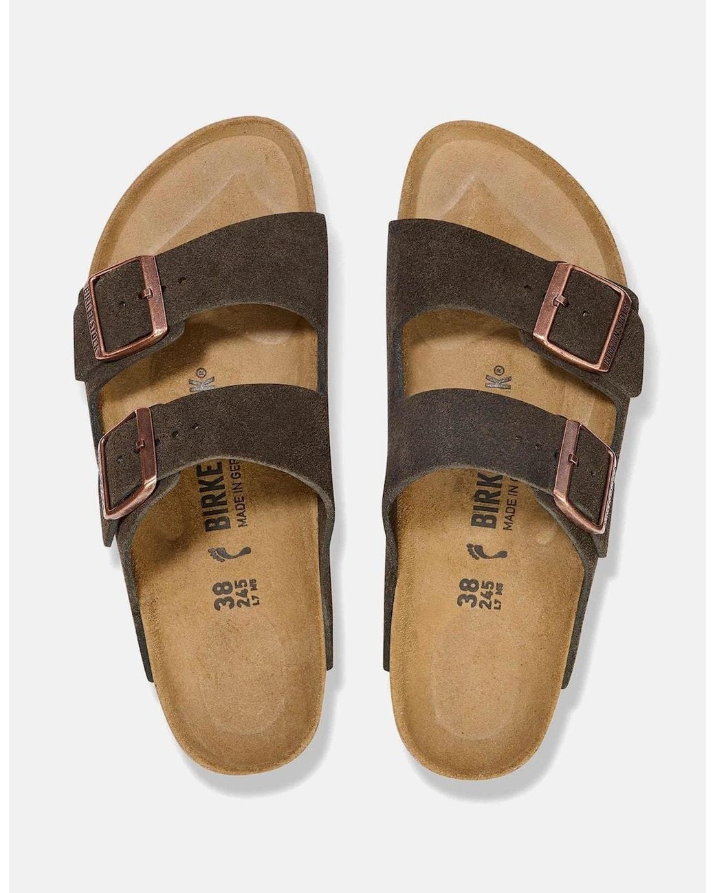 Birkenstock Arizona Brown Arizona Suede Leather Sandal for men