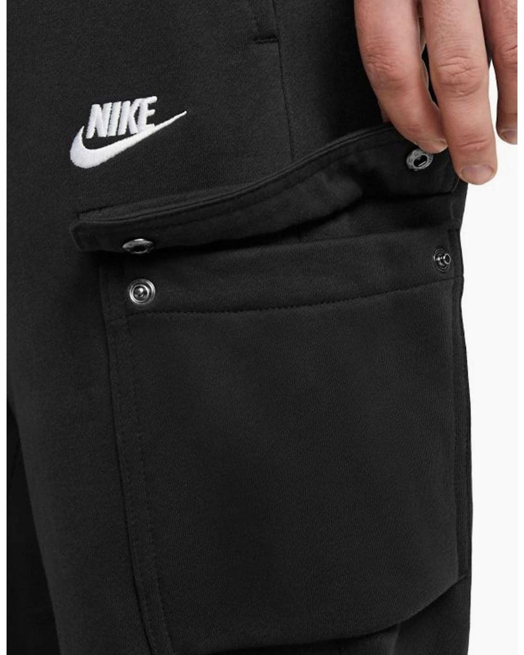Nike Black Sportswear Club Fleece Cargo Joggers for men