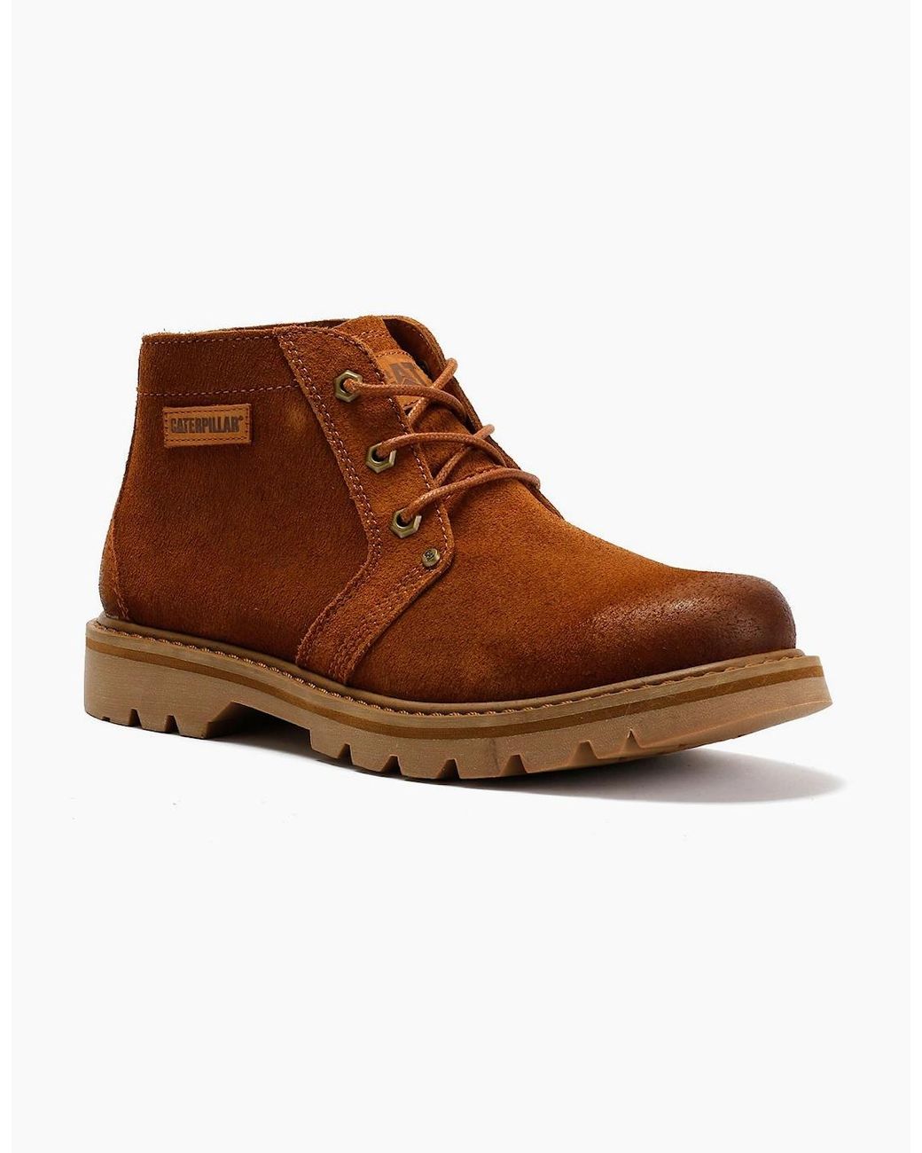 Caterpillar Brown Grader Chukka Suede Syrup Boots for men