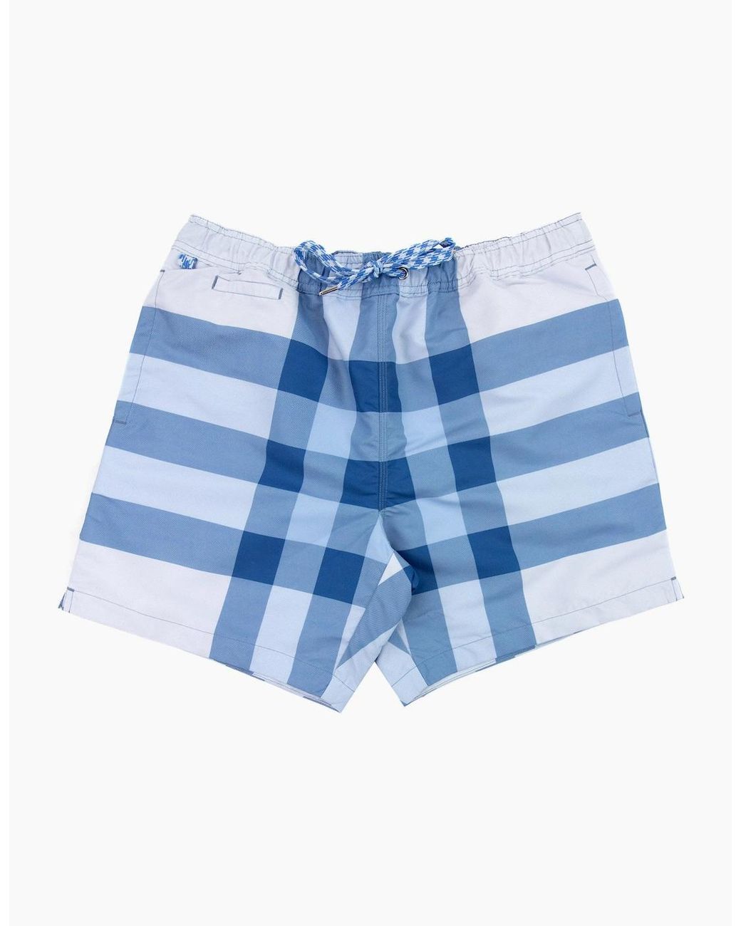 Burberry Blue Martin Ip Check Swim Short Sky for men